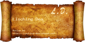 Lisching Dea névjegykártya